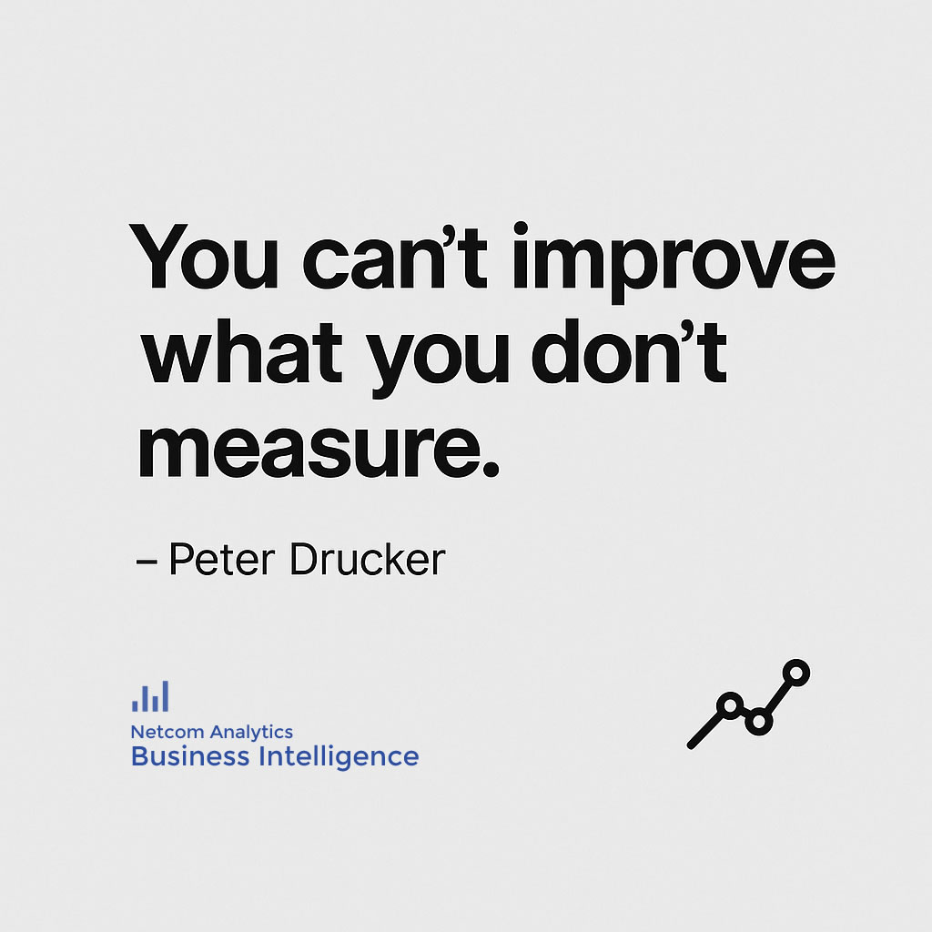 "You can’t improve what you don’t measure." – Peter Drucker.